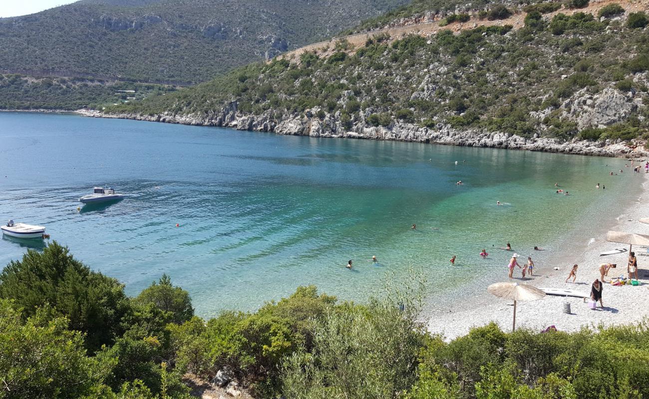 Фото Agios Dimitriou beach с светлая галька поверхностью