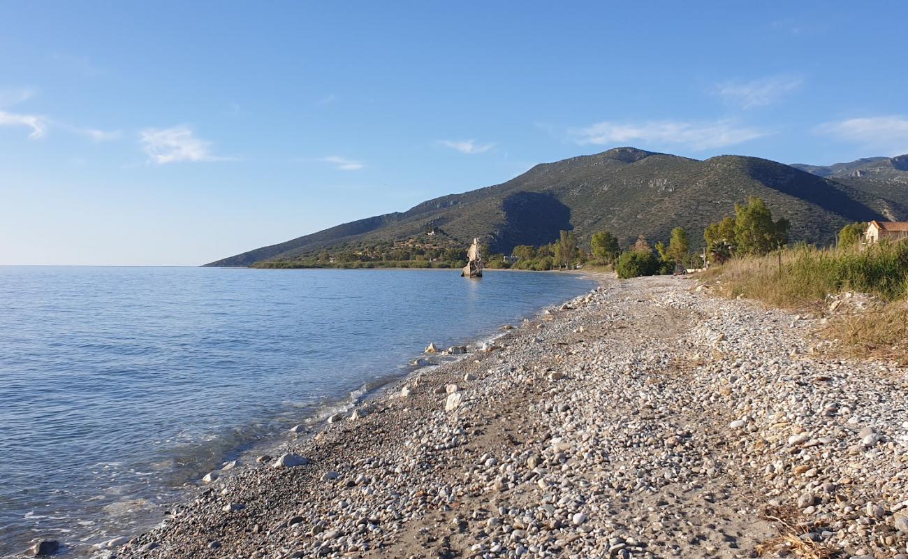 Фото Mylos Beach с светлая галька поверхностью