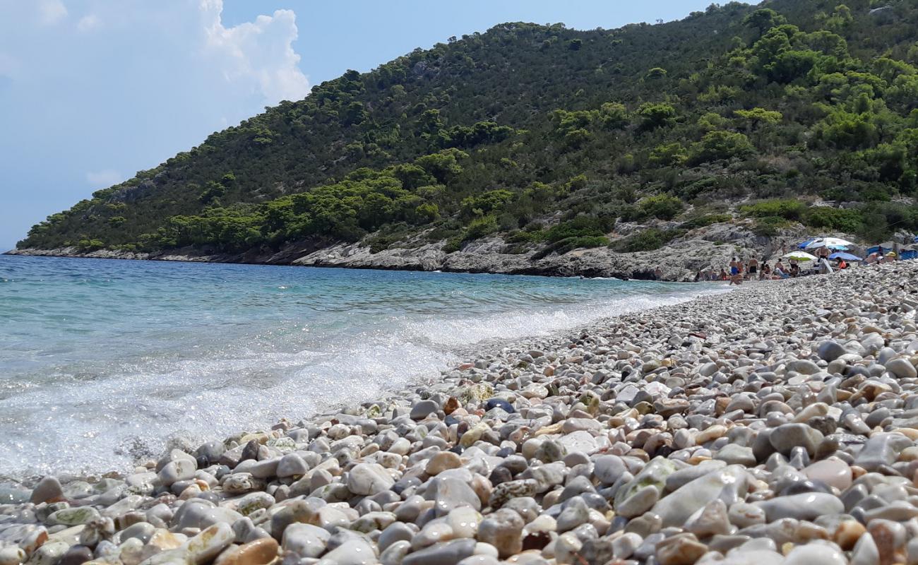 Фото Almyris beach с белая чистая галька поверхностью