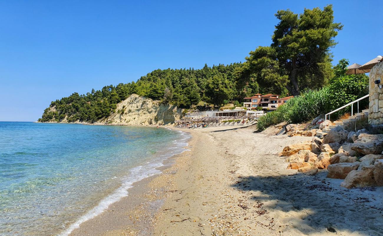 Фото Elani beach с светлый песок поверхностью