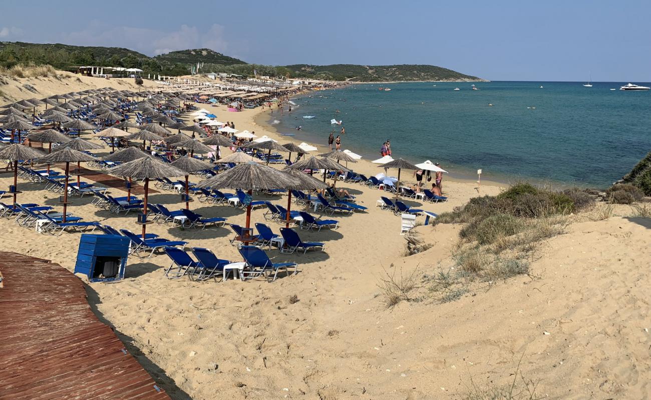 Фото Ammolofoi beach с светлый песок поверхностью