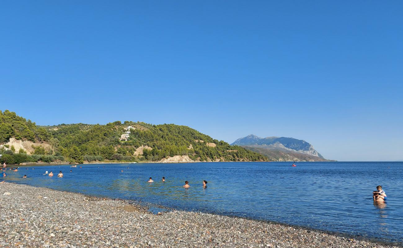 Фото Koxyli beach с серая чистая галька поверхностью