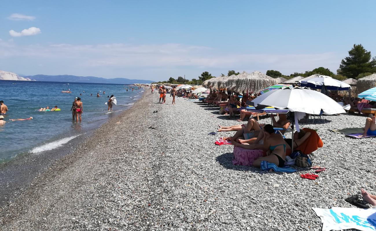 Фото Pefki beach с серая чистая галька поверхностью