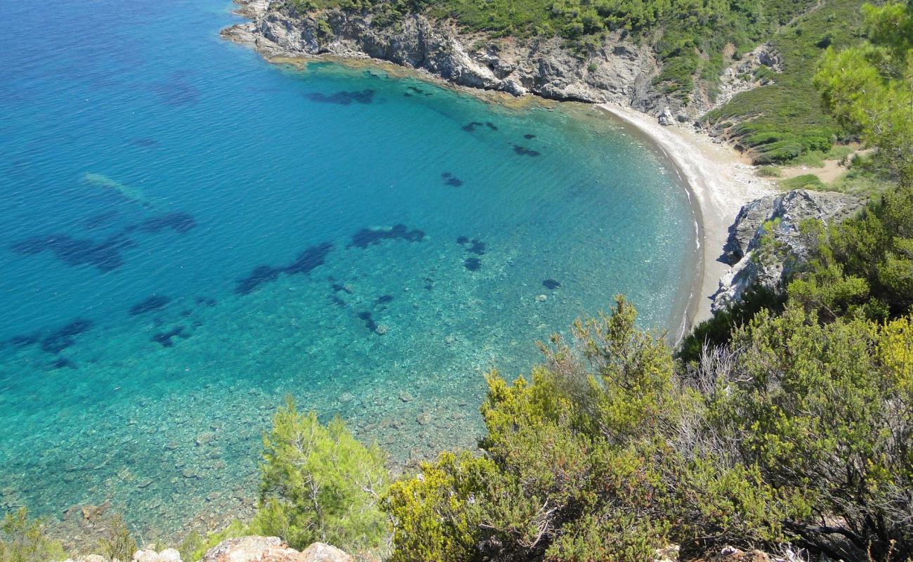 Фото Rodaki beach с песок с галькой поверхностью