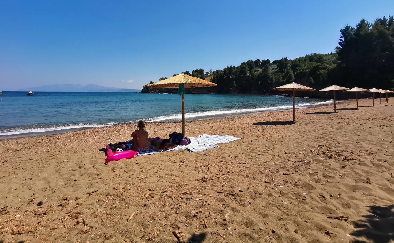 Фото Kotsikia beach с песок с галькой поверхностью