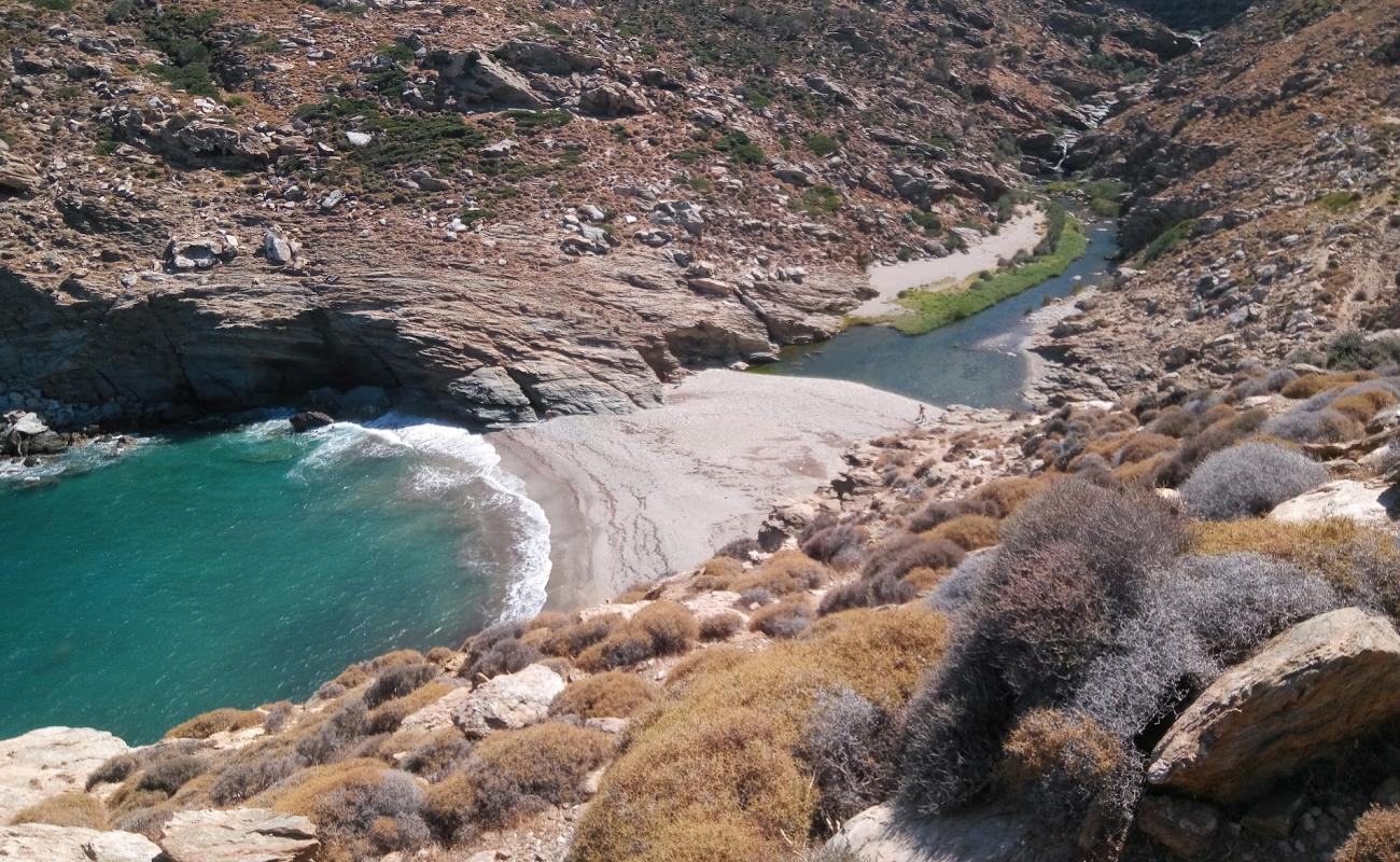 Фото River beach с золотой ракушечник поверхностью