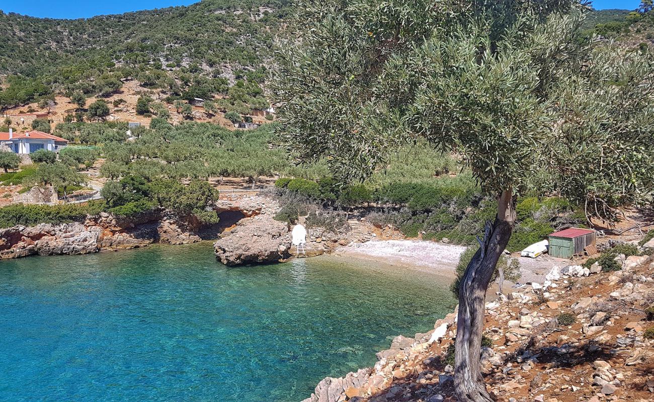 Фото Agalou Laka beach с светлая галька поверхностью