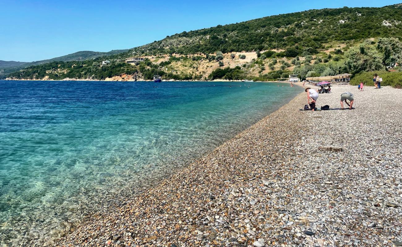 Фото Ag. Dimitrios beach с серая галька поверхностью