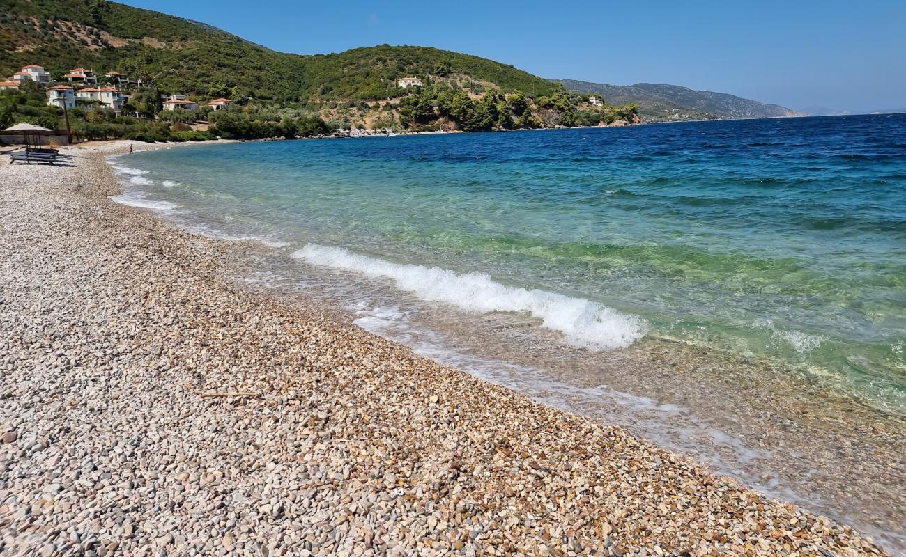 Фото Glyfa beach с светлая галька поверхностью