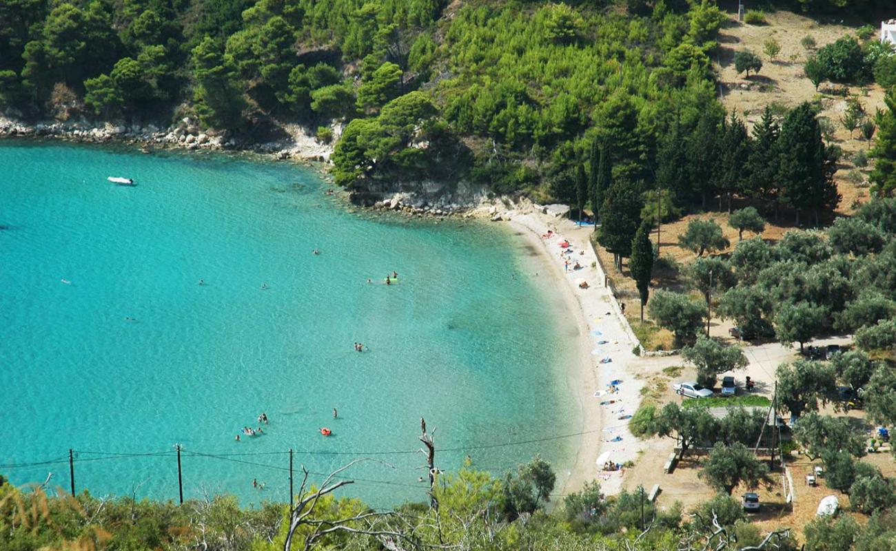 Фото George Gialos beach с светлая галька поверхностью