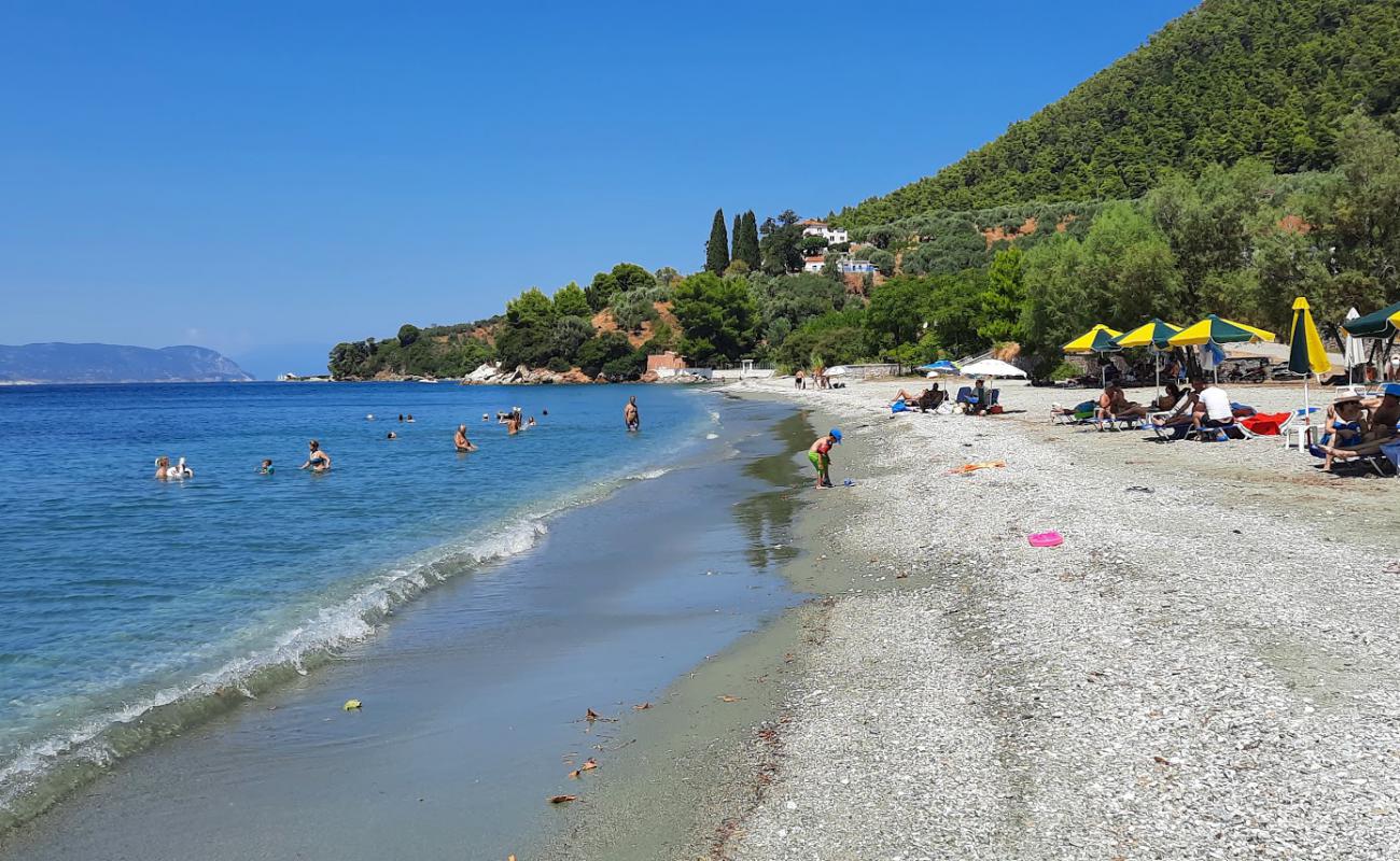 Фото Ammos beach с песок с галькой поверхностью