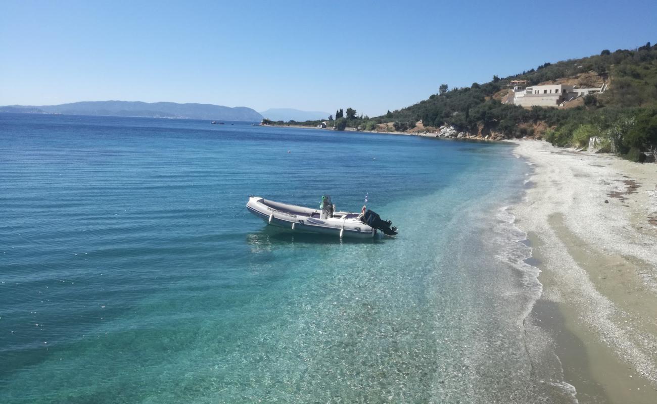 Фото Kalyves beach с песок с галькой поверхностью