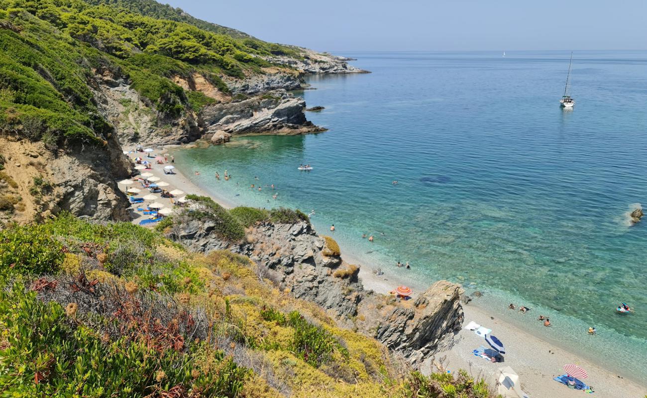 Фото Perivoliou beach с белая чистая галька поверхностью