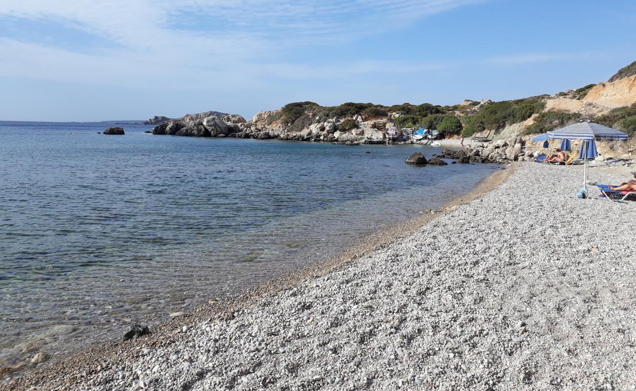 Фото Fokia beach с светлая галька поверхностью