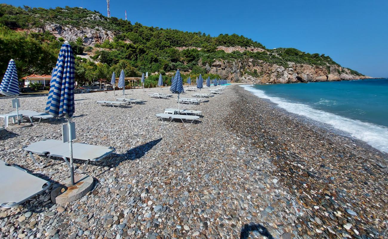 Фото Avlakia beach с светлая галька поверхностью