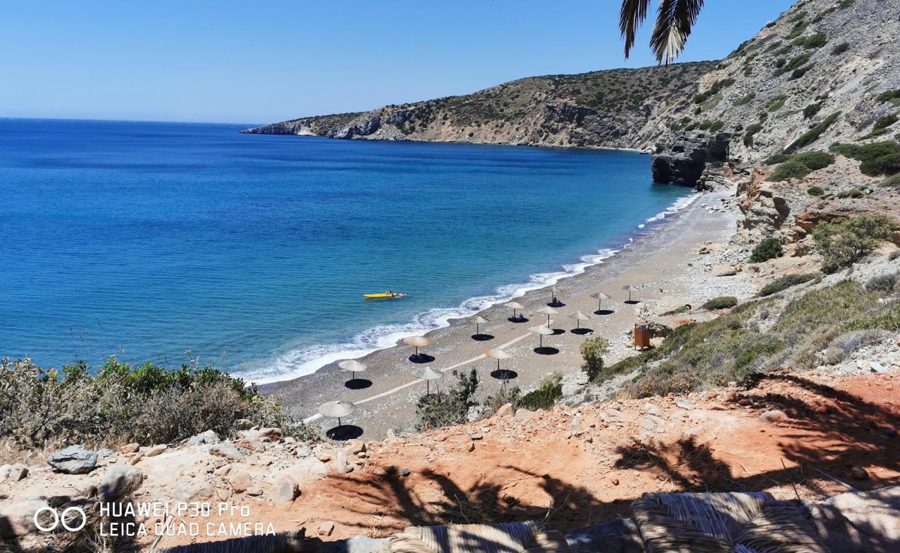 Фото Apothyka beach с темная чистая галька поверхностью