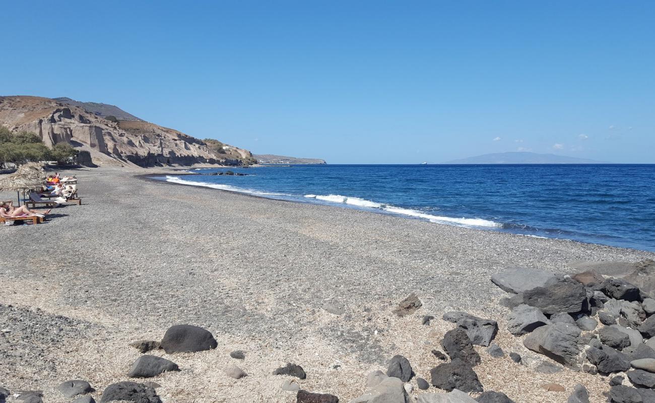 Фото Vourvoulos beach с песок с галькой поверхностью