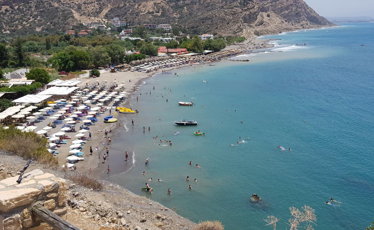 Фото Agia Galini beach с серая галька поверхностью