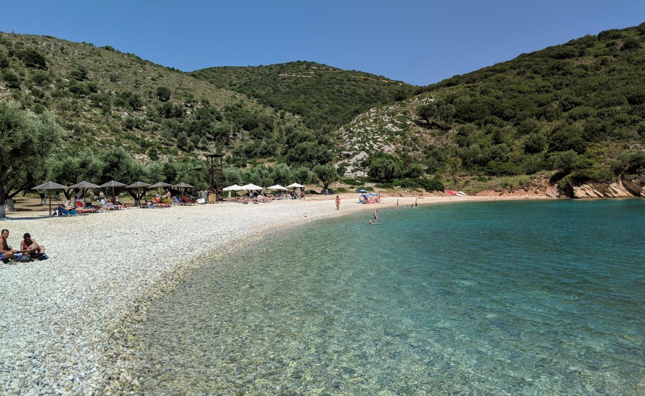 Фото Filiatro Beach с светлая галька поверхностью