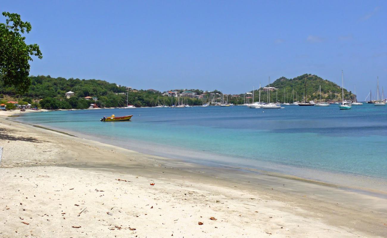 Фото Tyrell Bay beach с светлый песок поверхностью