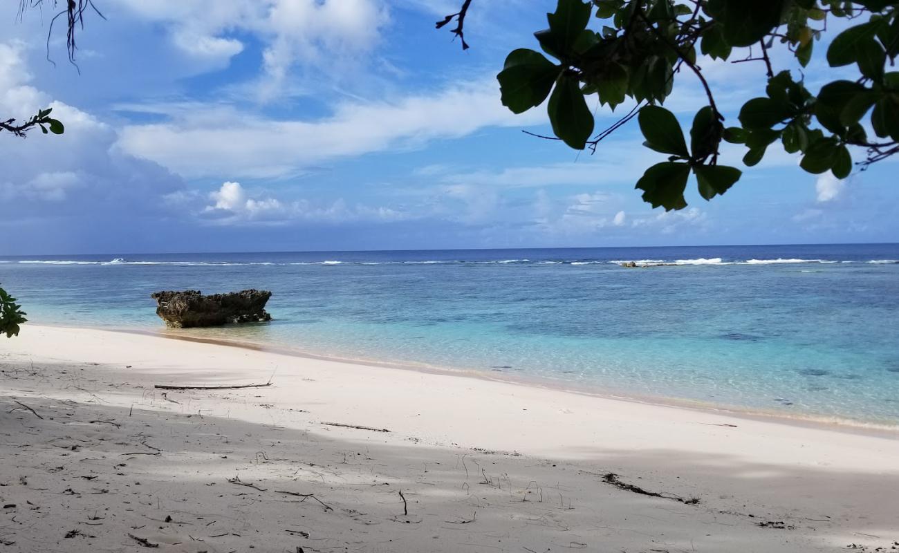 Фото Jinapsan Beach с светлый песок поверхностью