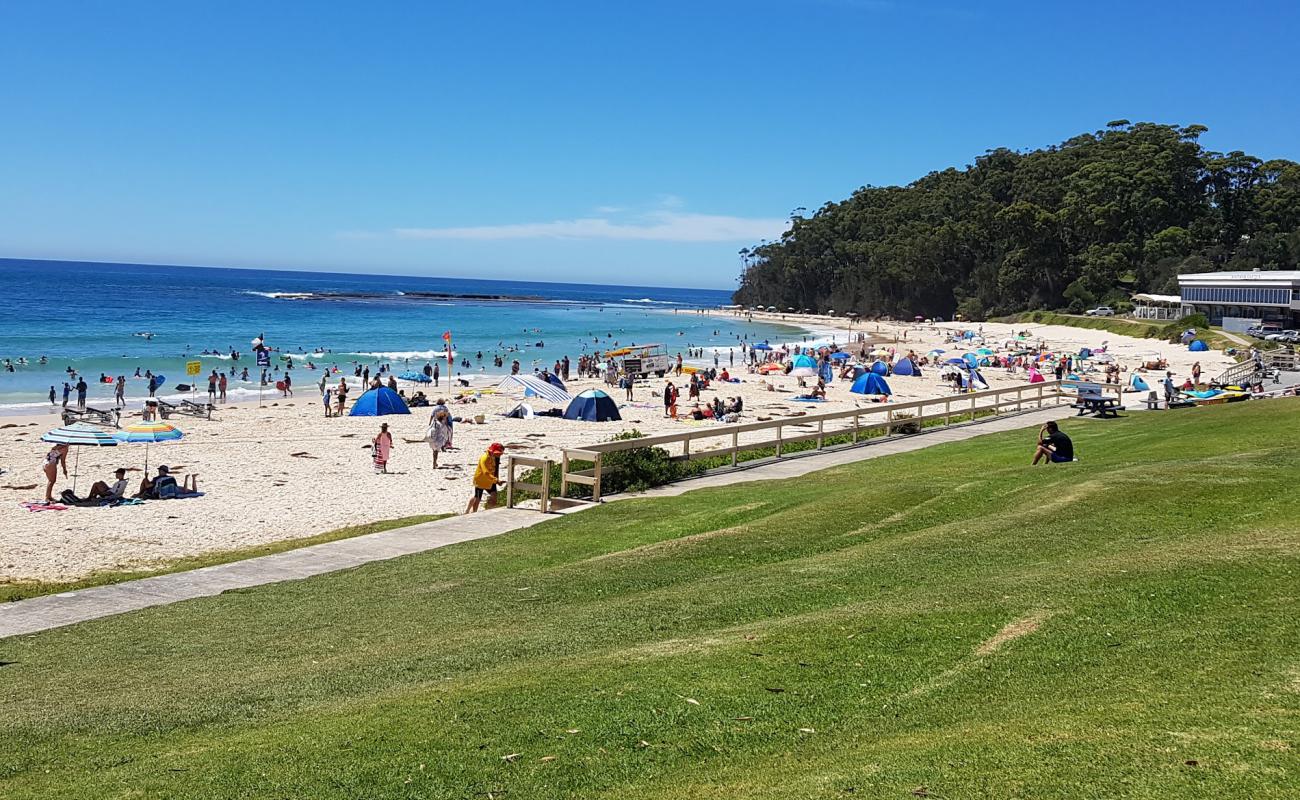 Фото Mollymook Beach с светлый песок поверхностью