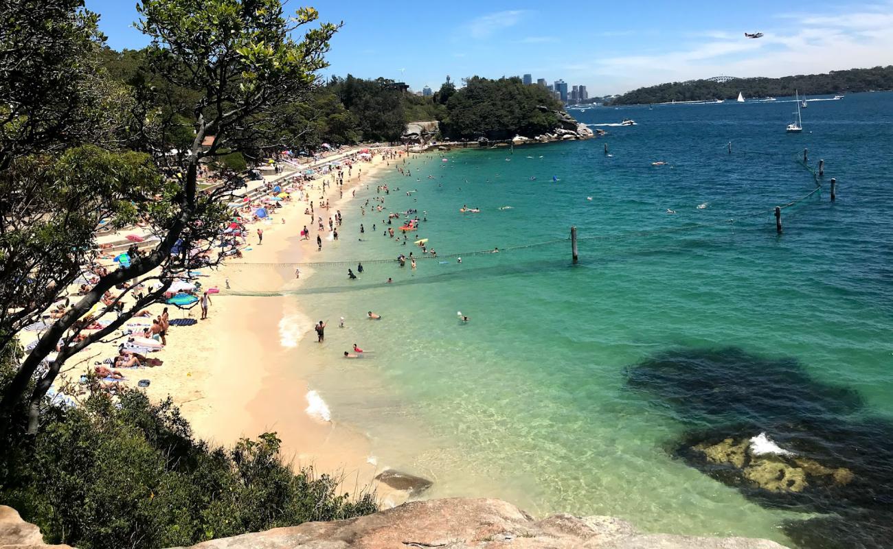 Фото Shark Beach с светлый песок поверхностью