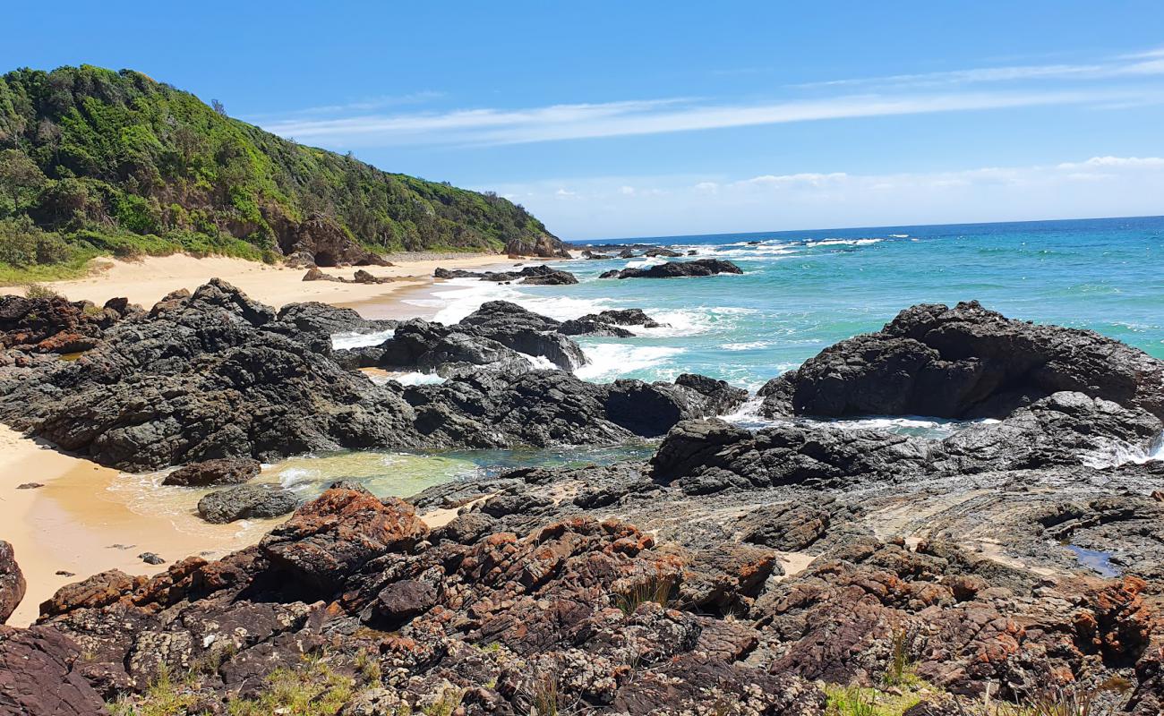 Фото Pebbly Beach с песок с камнями поверхностью