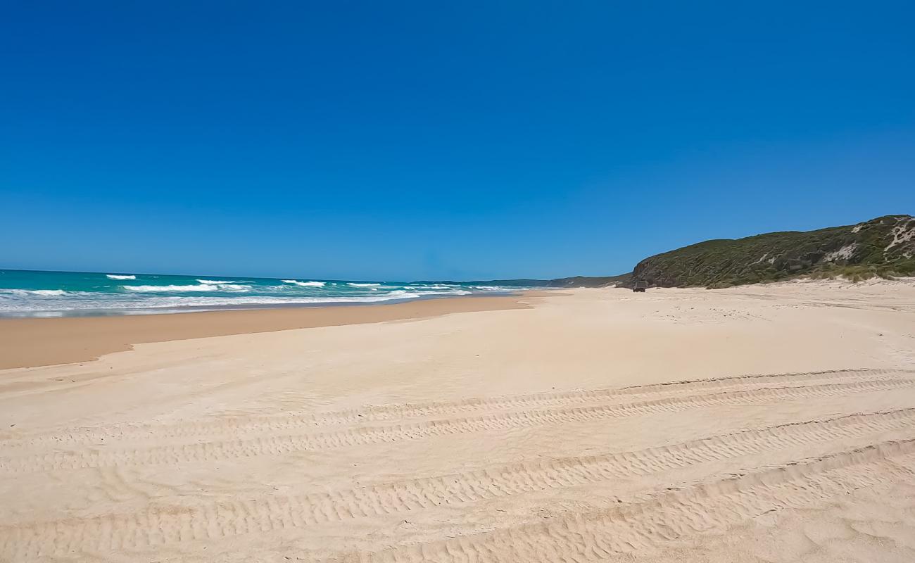 Фото Jasper Beach с светлый песок поверхностью