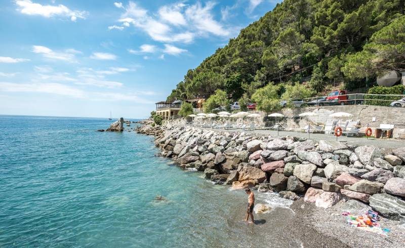 Фото Smeraldo beach с серая галька поверхностью