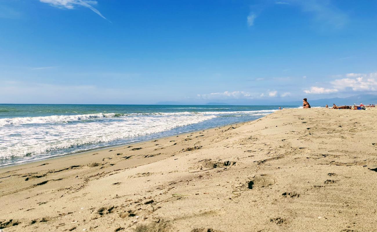 Фото Spiaggia della Lecciona с светлый песок поверхностью