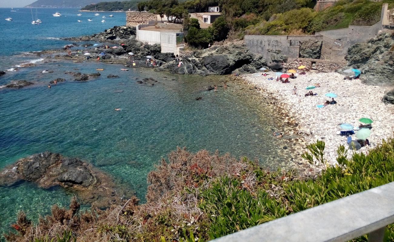 Фото Spiaggia Le Forbici с серая галька поверхностью