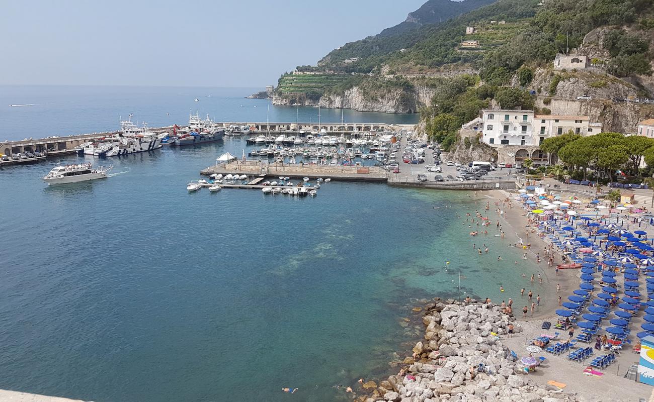 Фото Spiaggia di Cetera с серая чистая галька поверхностью