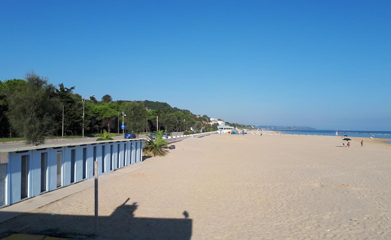 Фото Spiaggia Le Morge с темный чистый песок поверхностью