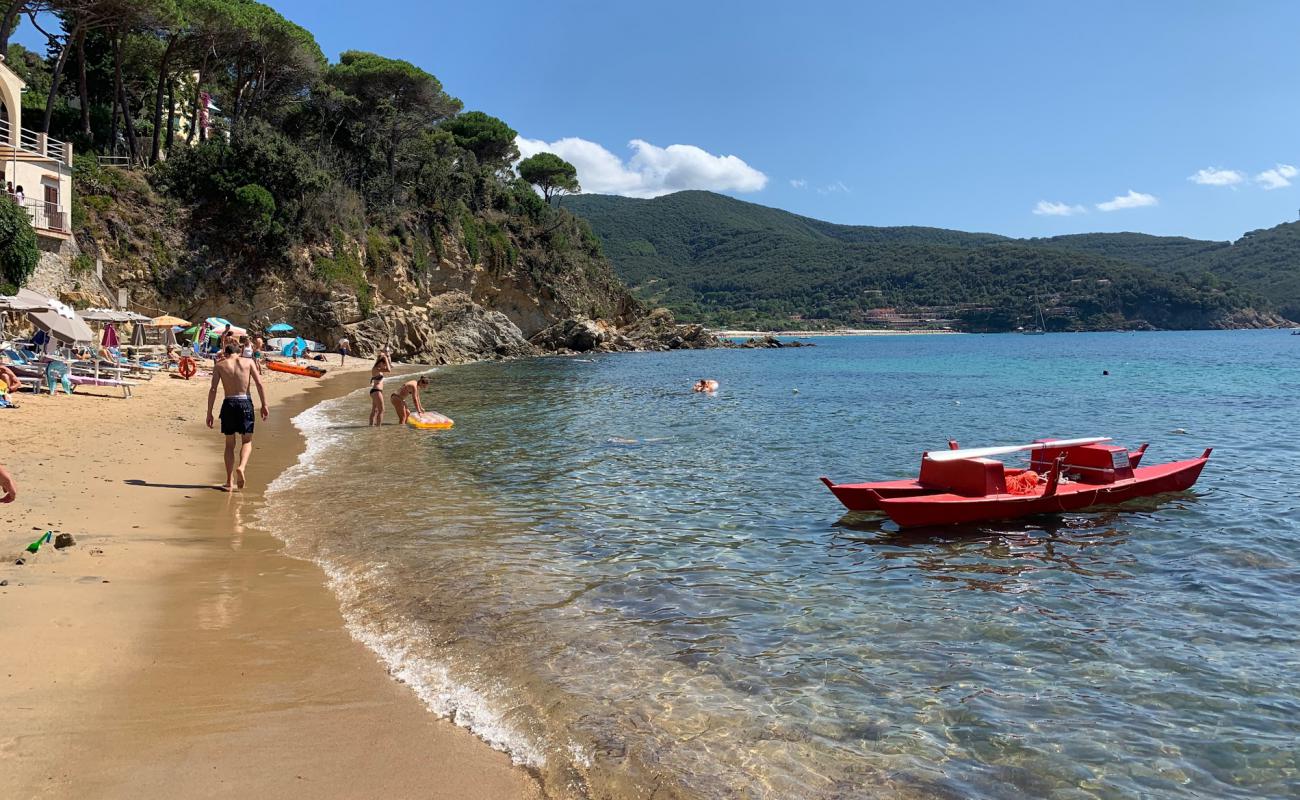 Фото Spiaggia del Forno с светлый песок поверхностью