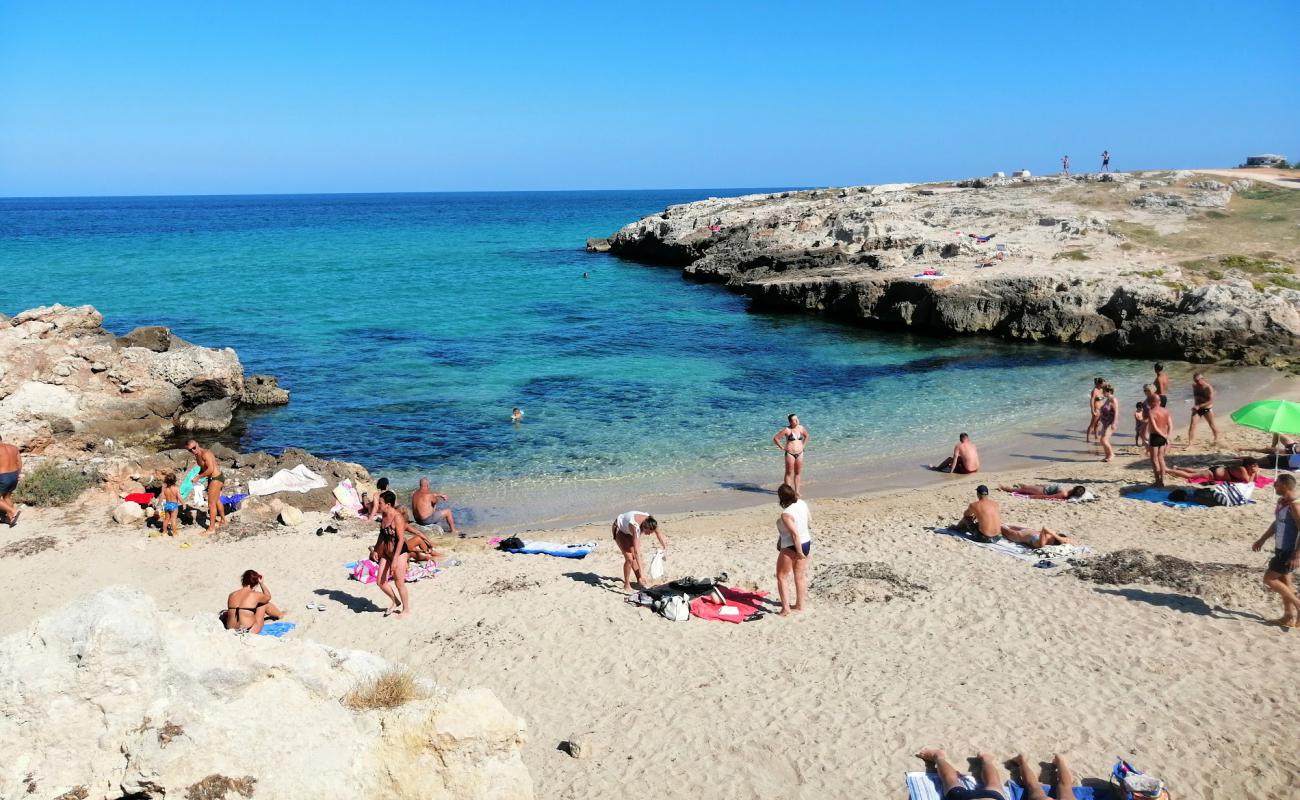 Фото Cala Porto Bianco beach с серый песок поверхностью