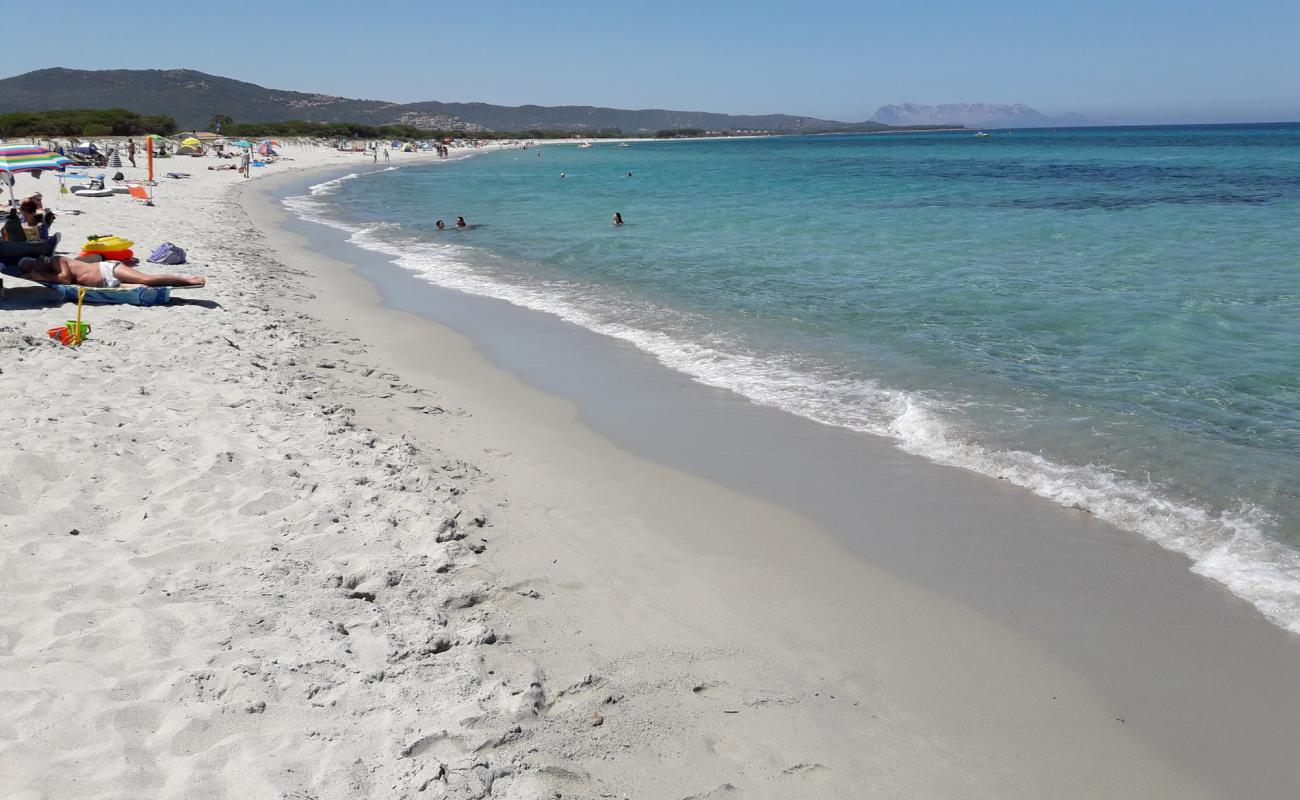 Фото Spiaggia di Budoni с золотистый песок поверхностью