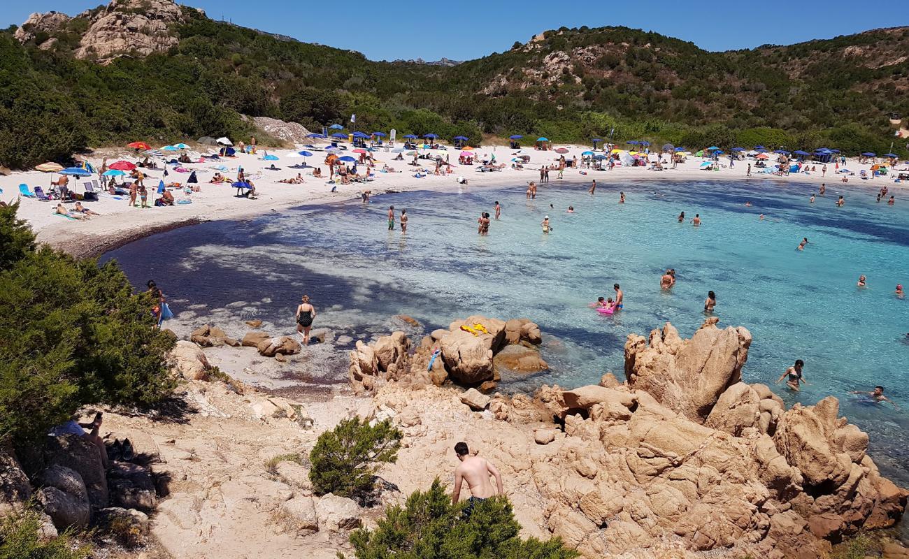 Фото Spiaggia del principe с белый чистый песок поверхностью