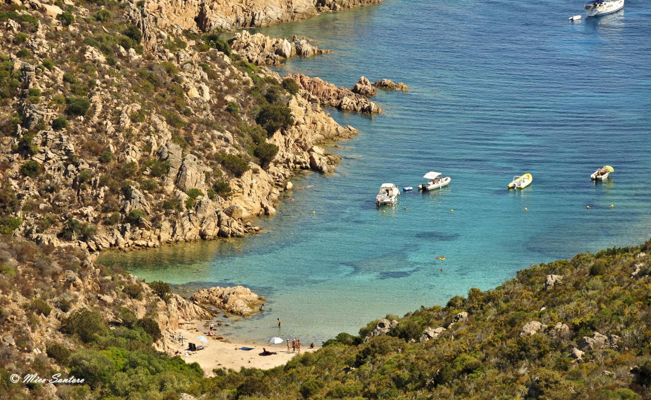 Фото Spiaggia di Cala Brigantina с белый песок поверхностью