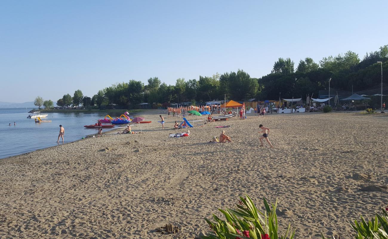 Фото Tuoro Beach с светлый песок поверхностью