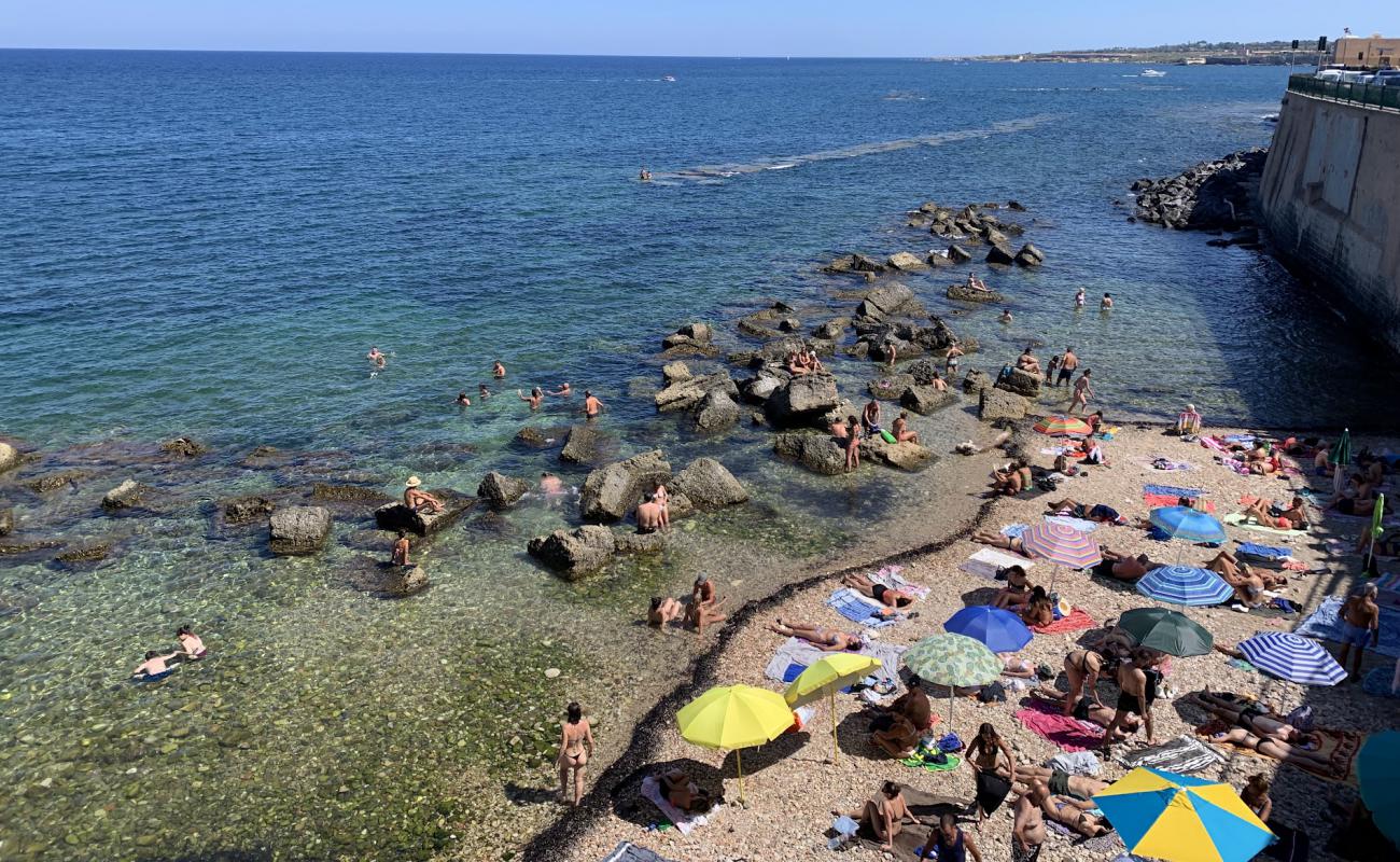 Фото Cala Rossa Beach с песок с камнями поверхностью