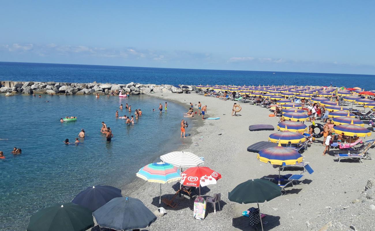 Фото Spiaggia Coreca с серый песок поверхностью