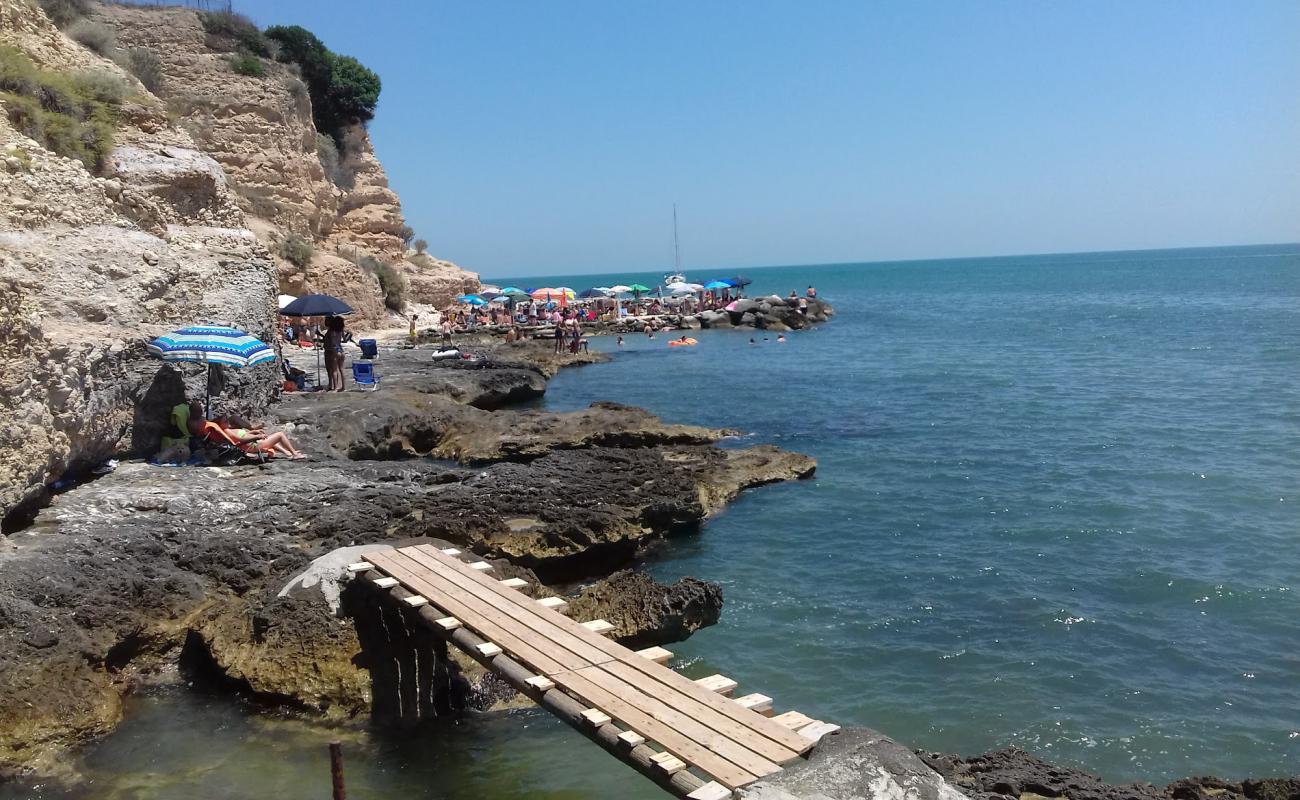 Фото Spiaggia Grotte dell'Acqua Azzurra с песок с галькой поверхностью