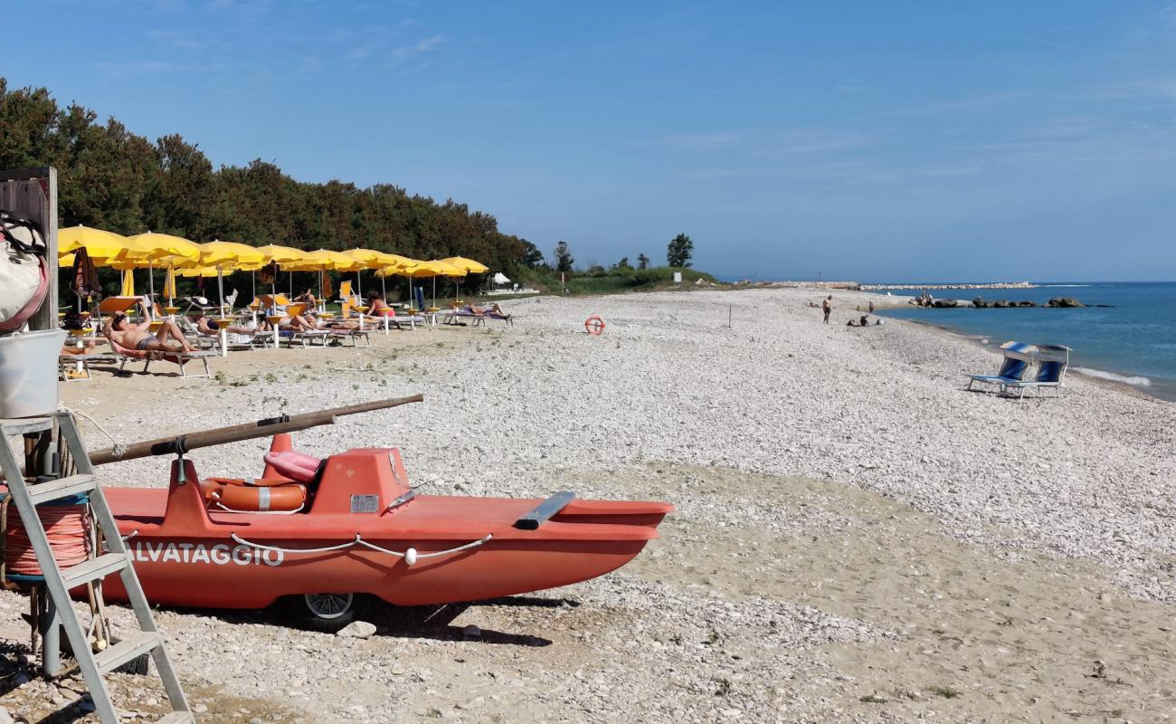 Фото Spiaggia di Scerne с песок с галькой поверхностью