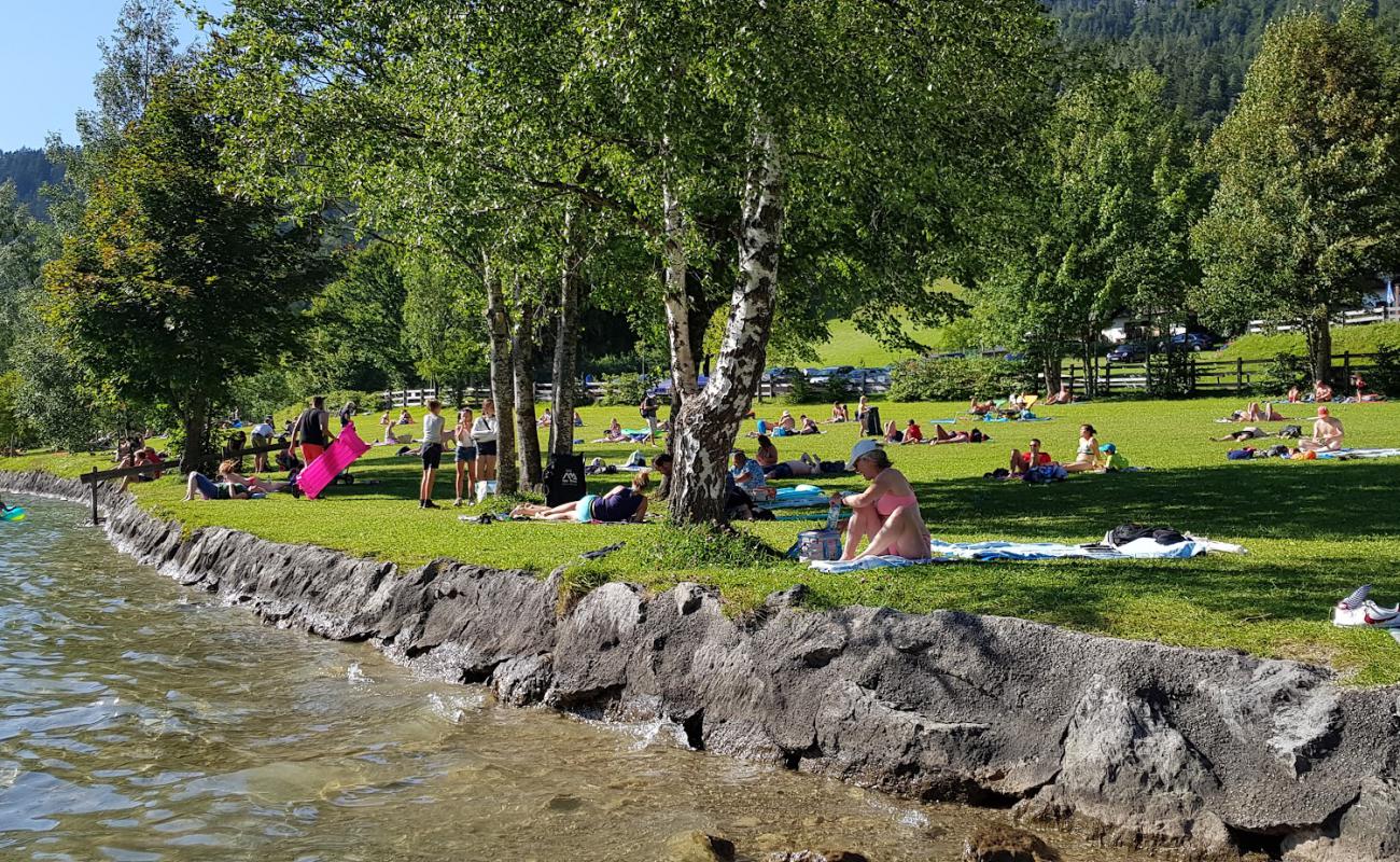 Фото Strandbad Hintersteinersee с трава поверхностью