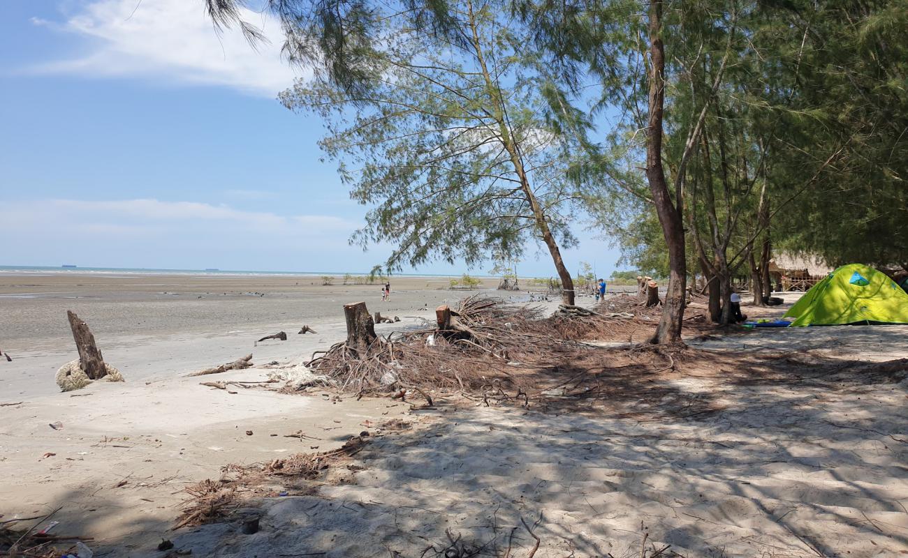 Фото Tanjung Sepat Beach с светлый песок поверхностью