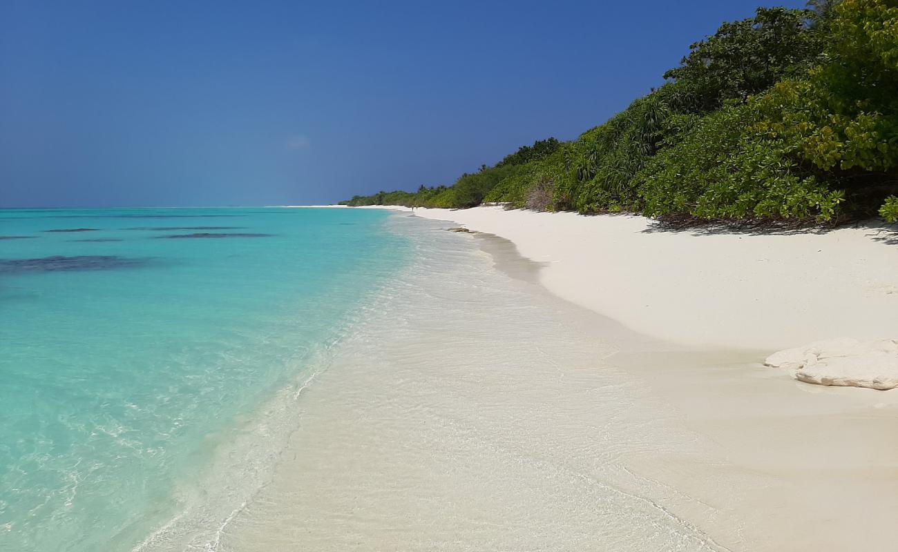 Фото White Sandy Beach с белый песок поверхностью