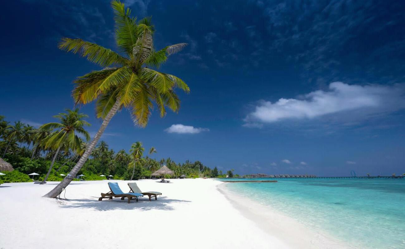 Фото Kanifushi Island Beach с светлый песок поверхностью