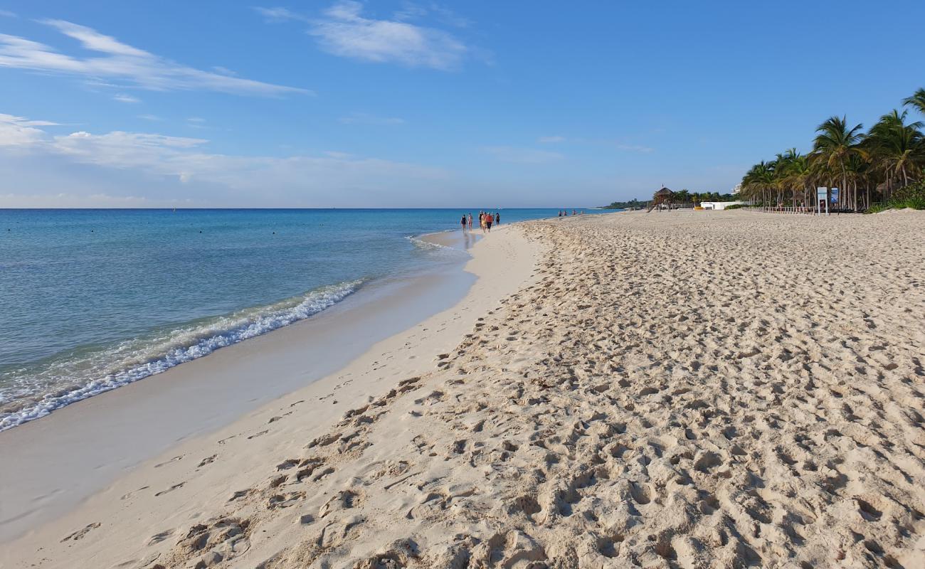 Фото Playacar beach с золотистый песок поверхностью