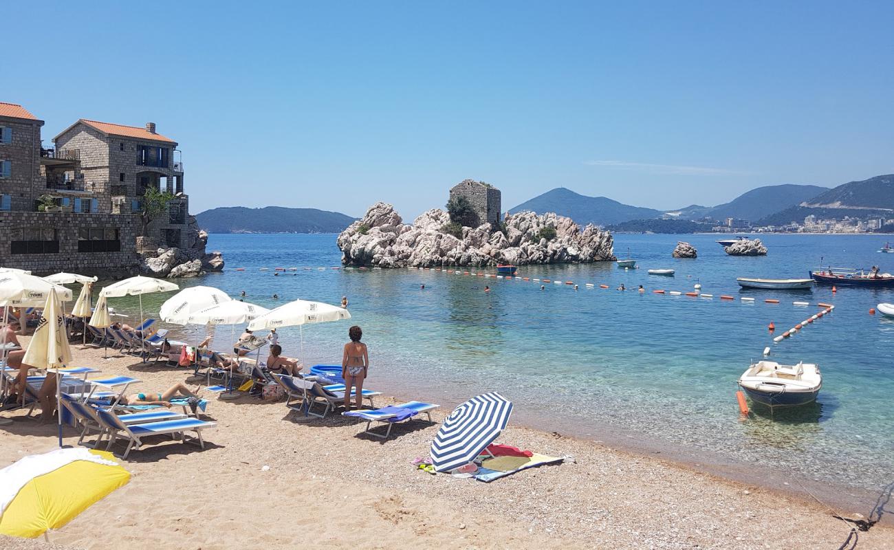 Фото Przno beach с песок с галькой поверхностью